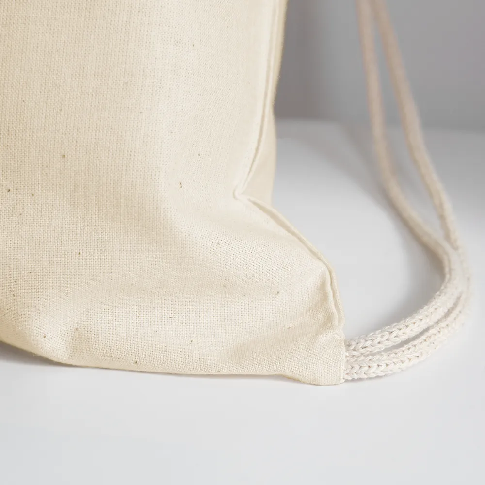 Personalized Cotton Drawstring Bag. Eco-friendly Customizable Sack Bag. Back to School Bag for Teachers and School Children