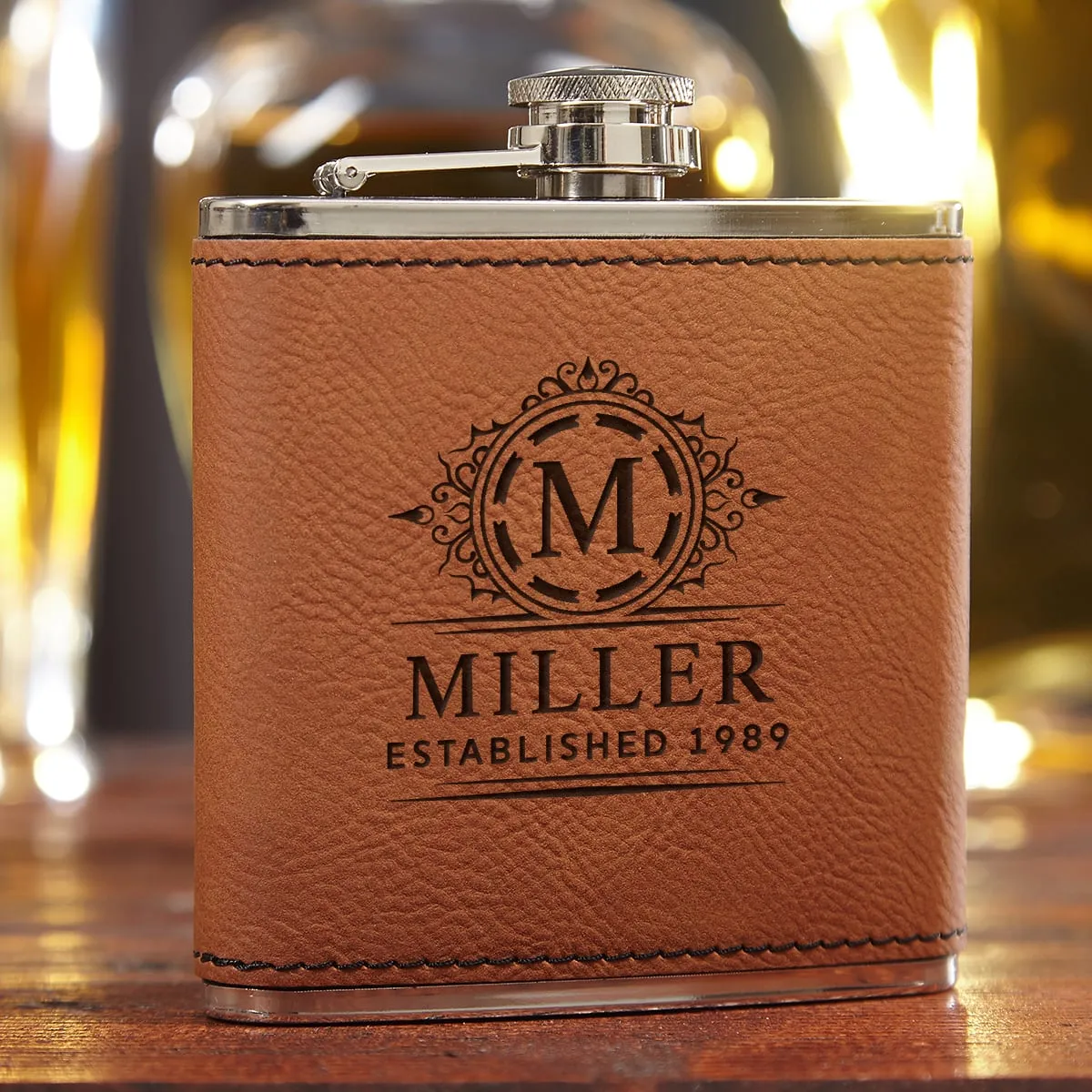 Personalized Golf Gifts Set with Flask
