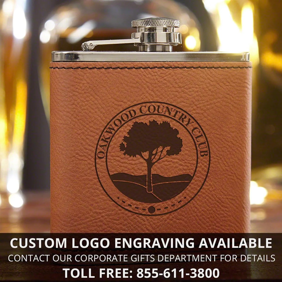 Personalized Golf Gifts Set with Flask