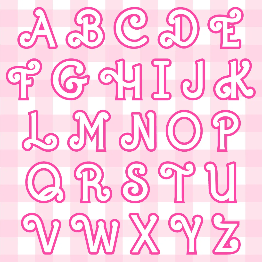 Pink Gingham Bag Tag