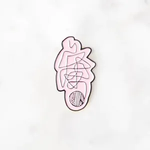Pink Yarn Ball Pin