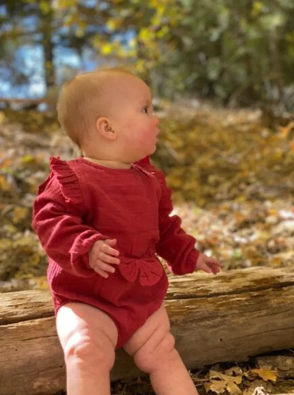 Pippa bubble in burgundy gauze