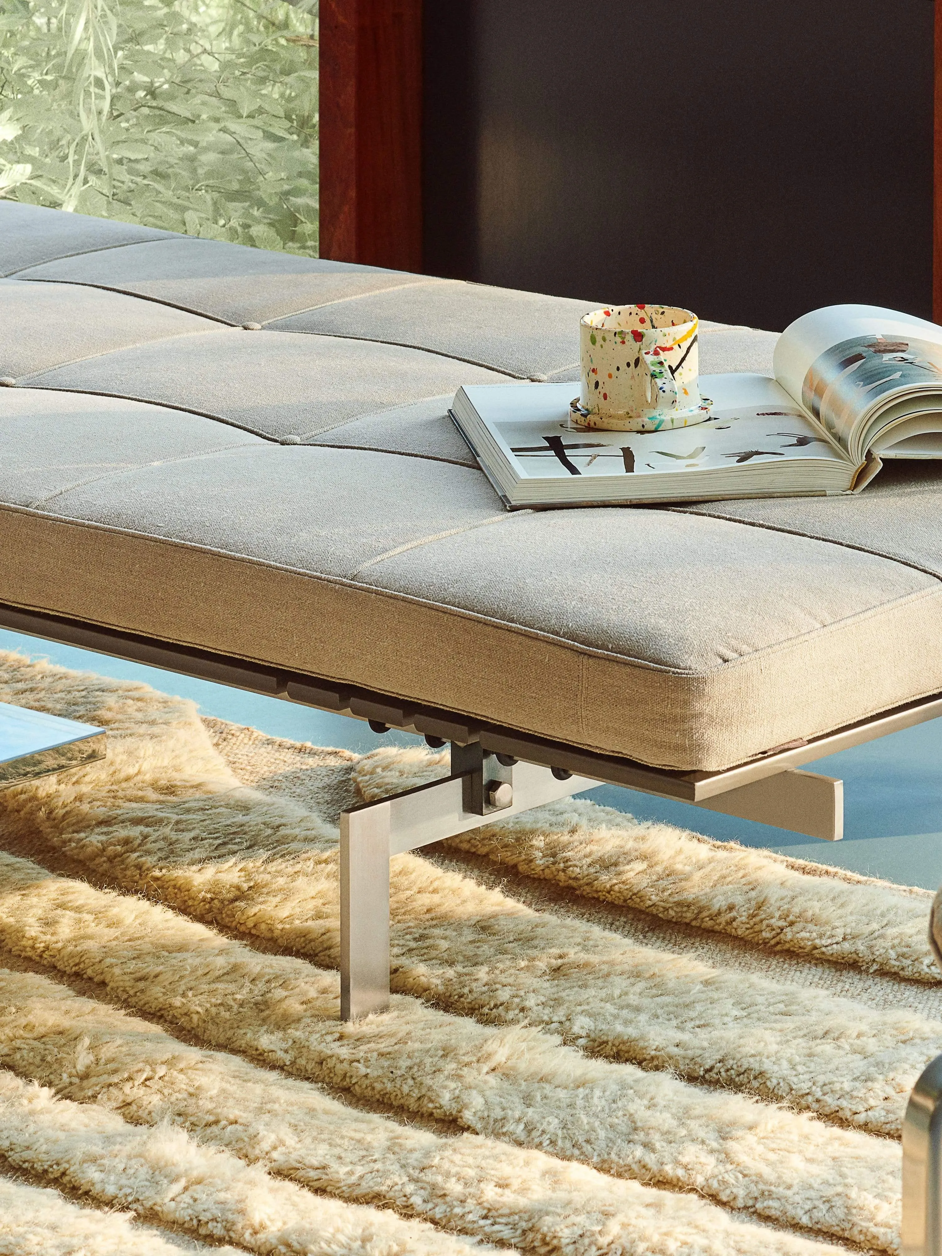Poul Kjaerholm PK80 Daybed in Natural Canvas by Fritz Hansen