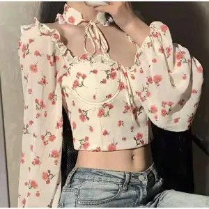 Pressed Flowers  Top Kawaii Academia Y2K Cottagecore Coquette Fairycore Dollette Princesscore