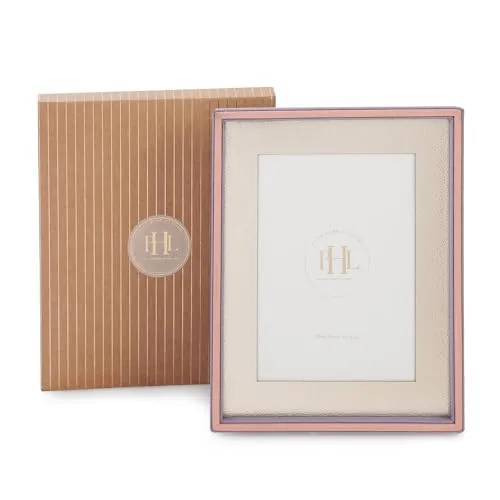 PURE HOME   LIVING Purple and Pink Dual Toned Faux Leather Photo Frame