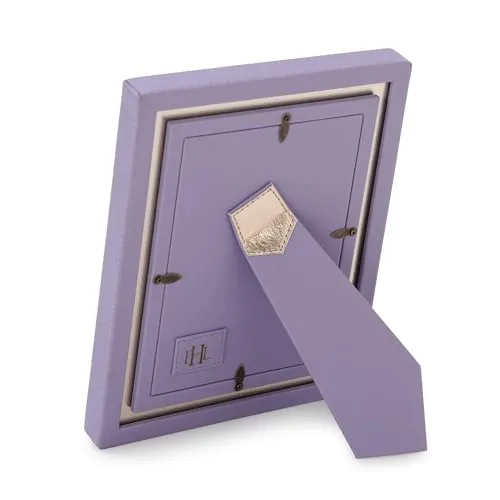 PURE HOME   LIVING Purple and Pink Dual Toned Faux Leather Photo Frame