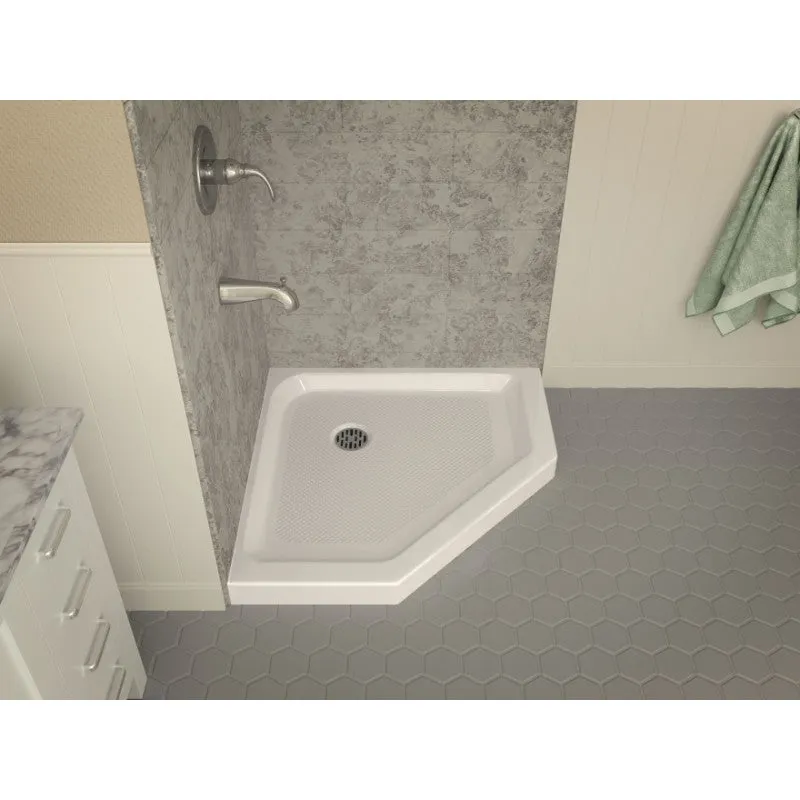 Randi 36" x 36" x 5.5" Acrylic Neo Angle Shower Base in Glossy White