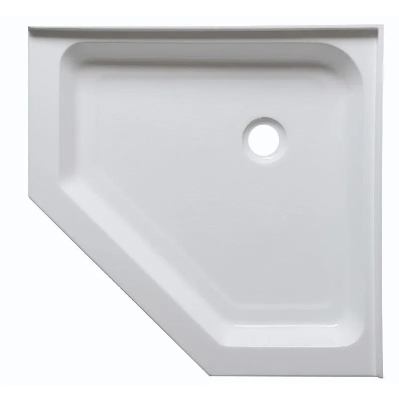 Randi 36" x 36" x 5.5" Acrylic Neo Angle Shower Base in Glossy White