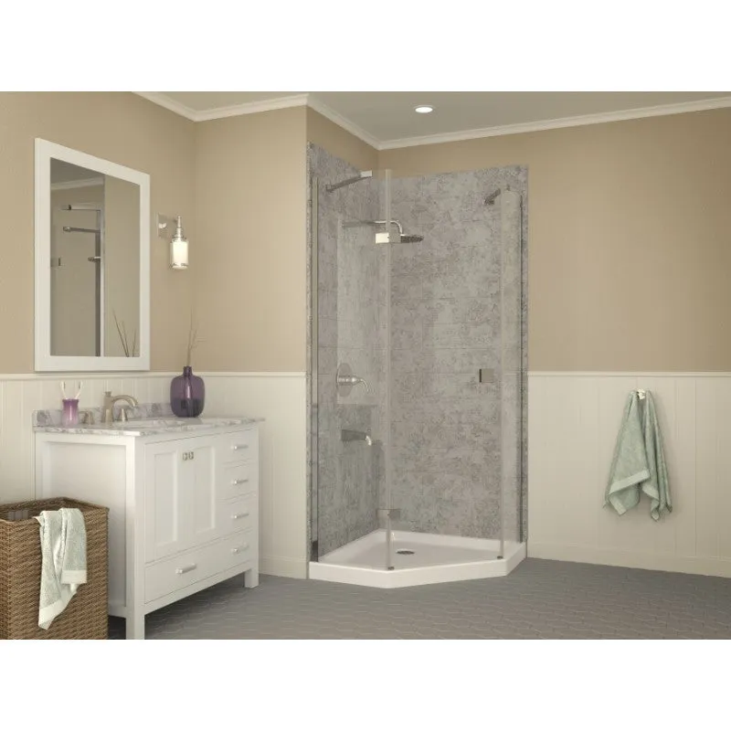 Randi 36" x 36" x 5.5" Acrylic Neo Angle Shower Base in Glossy White