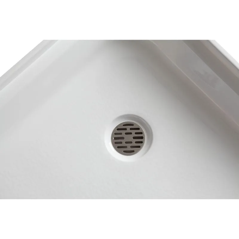 Randi 36" x 36" x 5.5" Acrylic Neo Angle Shower Base in Glossy White