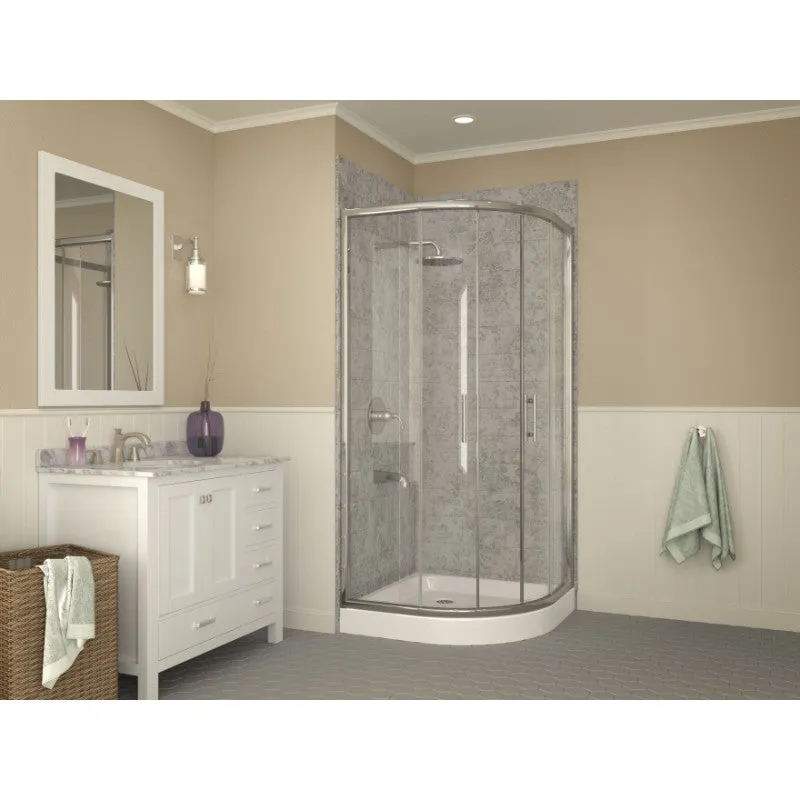 Randi 36" x 36" x 5.5" Acrylic Quarter Round Shower Base in Glossy White