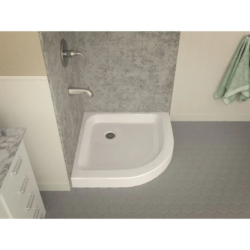 Randi 36" x 36" x 5.5" Acrylic Quarter Round Shower Base in Glossy White