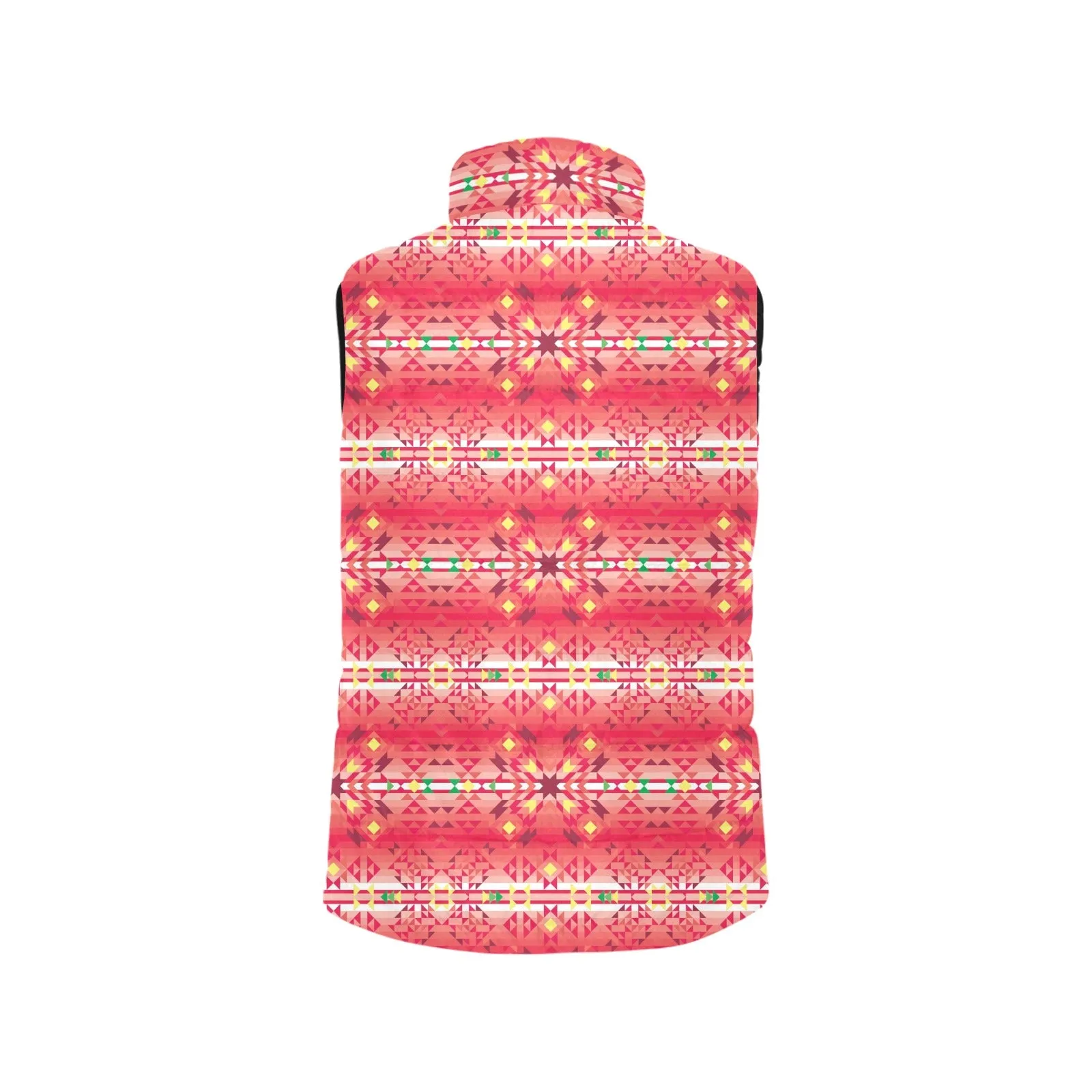 Red Pink Star Men's Padded Vest Jacket