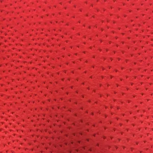 Red Saratoga Ostrich Faux Leather Vinyl Fabric