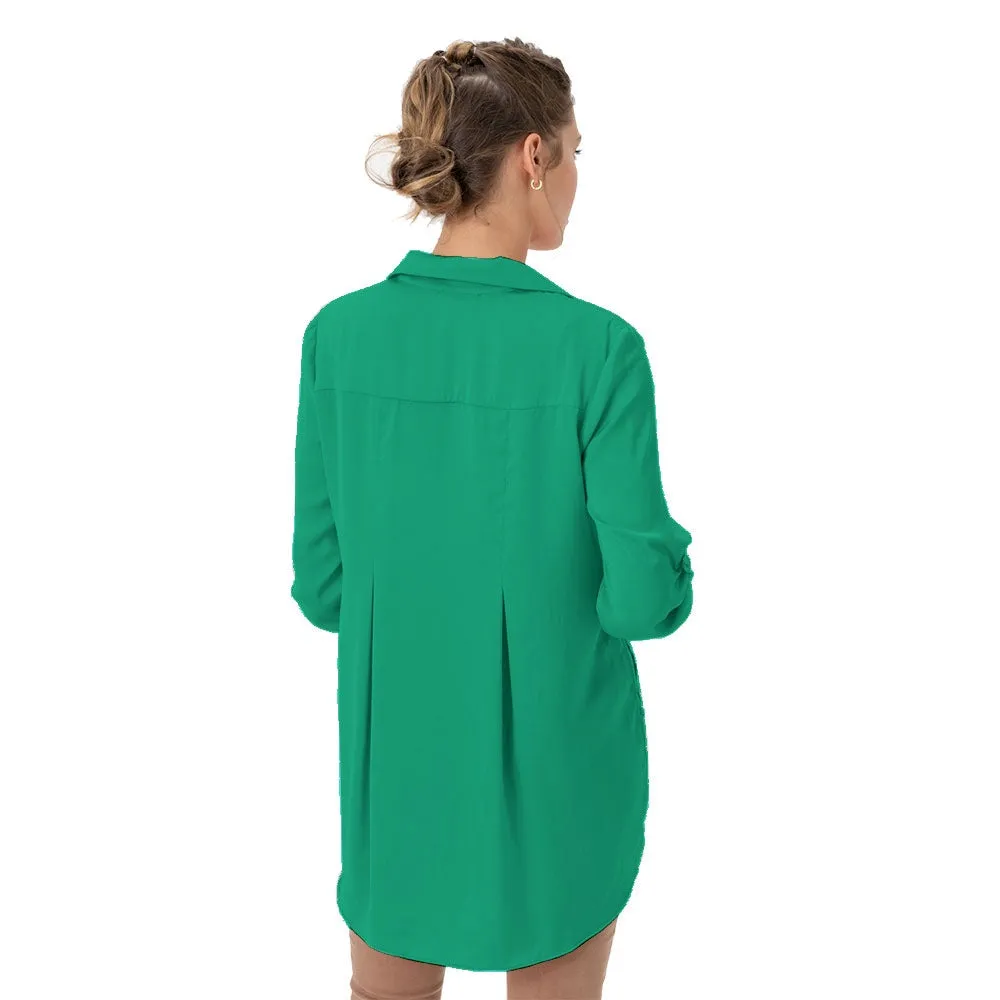 Renuar Airflow Long Sleeve Blouse - Emerald