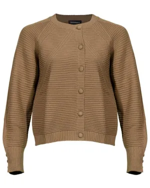 Ribbed Pattern Button Cardigan