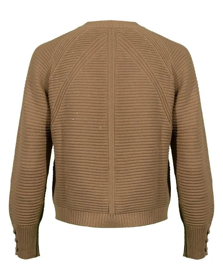 Ribbed Pattern Button Cardigan