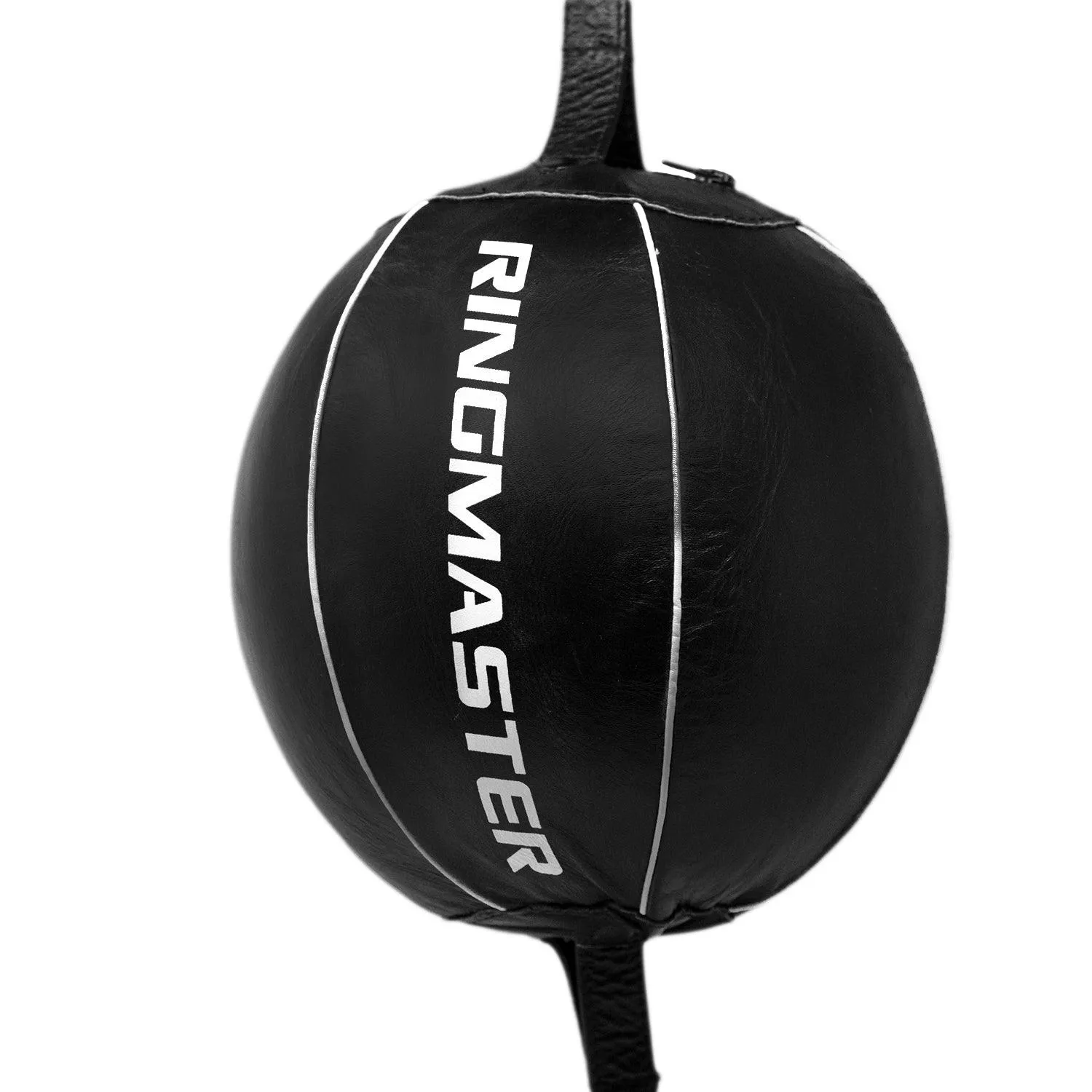 RingMaster Sports Double End Round Speed Ball Champion Series Genuine Leather White/Black