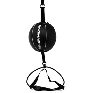 RingMaster Sports Double End Round Speed Ball Champion Series Genuine Leather White/Black