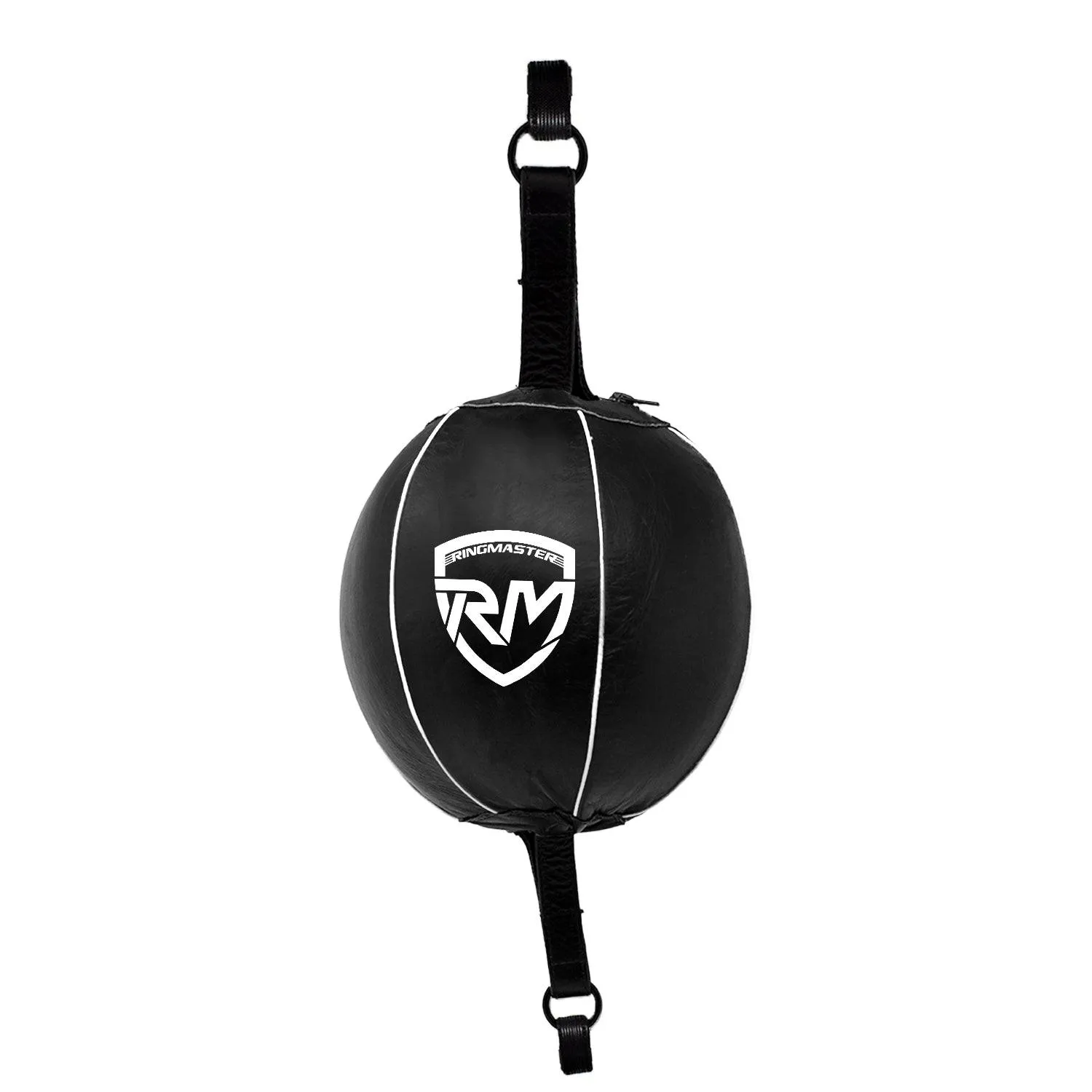 RingMaster Sports Double End Round Speed Ball Champion Series Genuine Leather White/Black