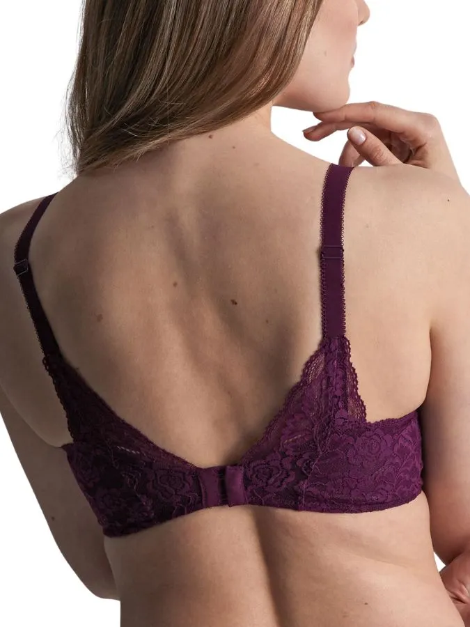 Rosessence Comfort Triangle Plunge Bra - Berry