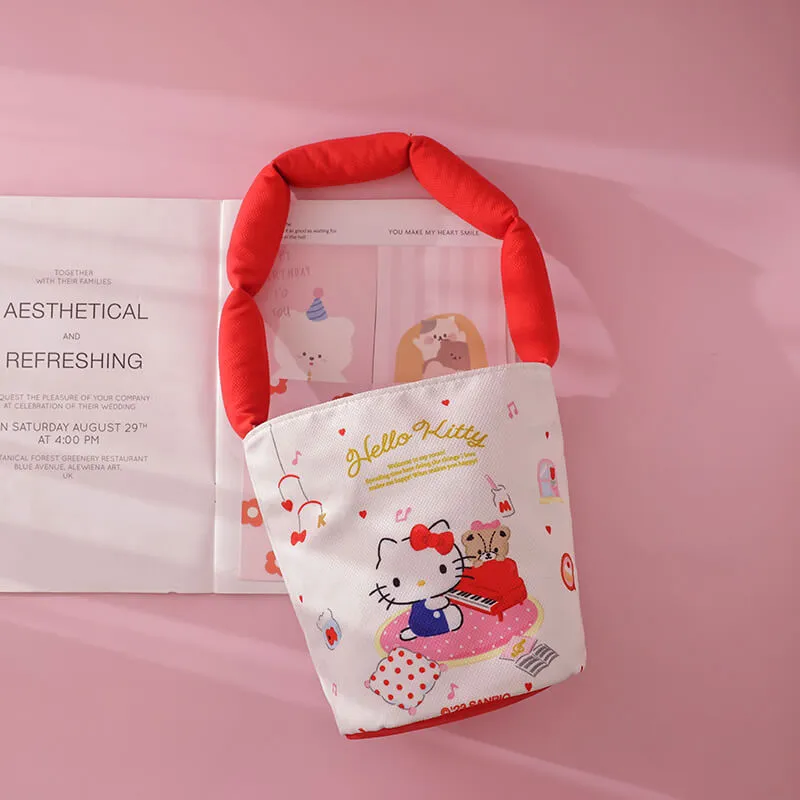 Sanrio Canvas Bucket Bag With Cotton Filled Strap