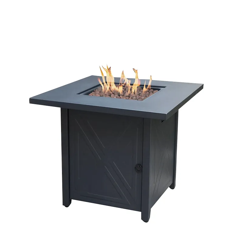 Seasonal Trends 52072 Fire Pit, 28 in OAW, 28 in OAD, 24 in OAH, Square, Propane, Pulse Ignition :EA: QUANTITY: 1