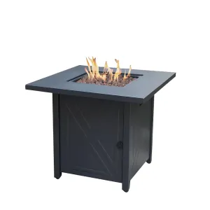Seasonal Trends 52072 Fire Pit, 28 in OAW, 28 in OAD, 24 in OAH, Square, Propane, Pulse Ignition :EA: QUANTITY: 1