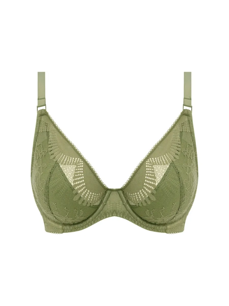 Sensu Lace Plunge Bra - Silk Green