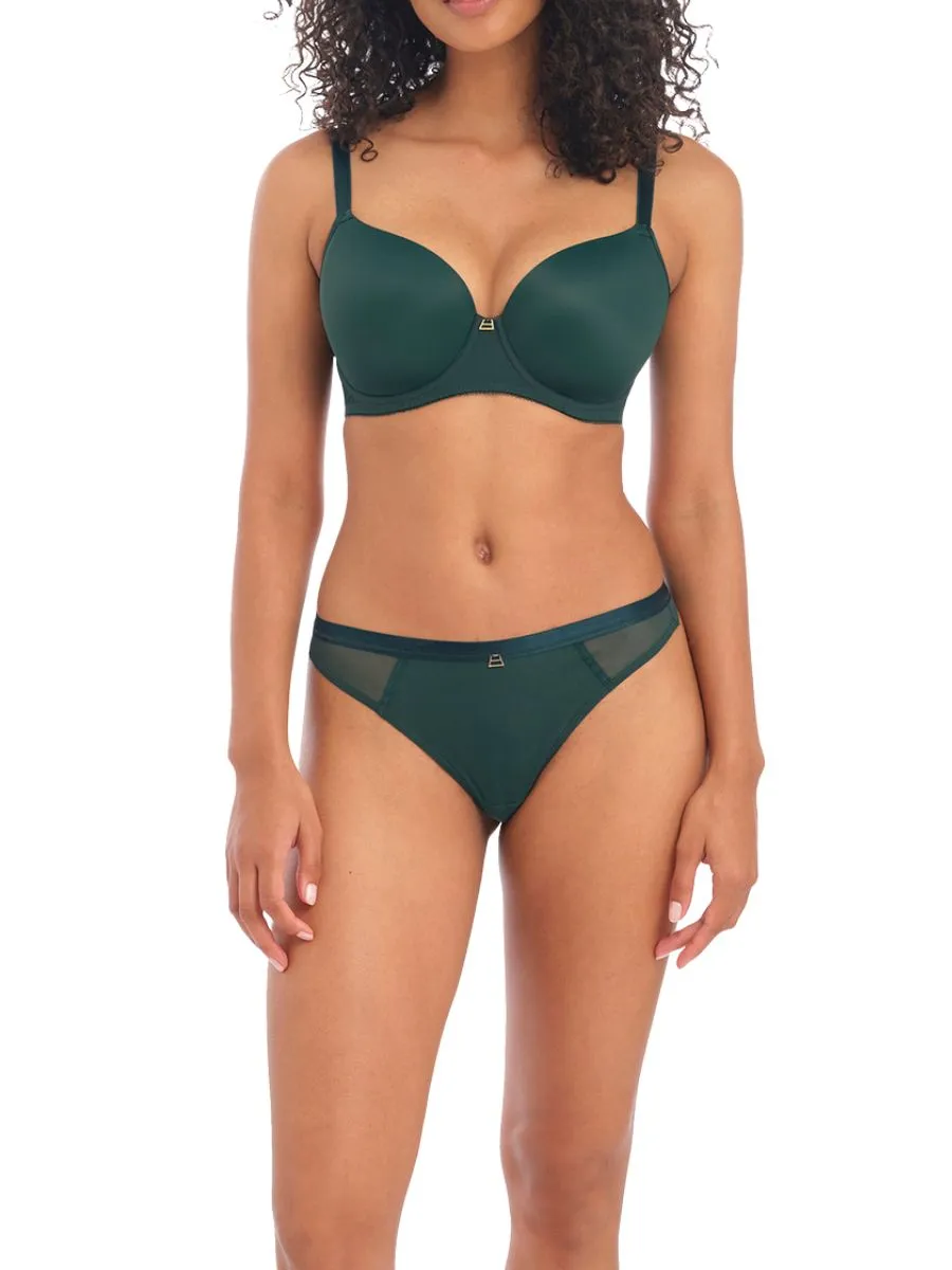 Snapshot Demi Plunge Moulded Bra - Deep Emerald