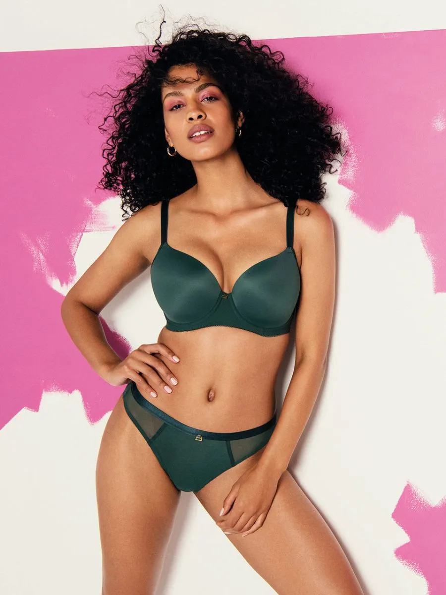 Snapshot Demi Plunge Moulded Bra - Deep Emerald