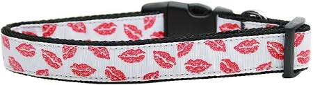 Sparkling Smooches Nylon Dog Collar Sm