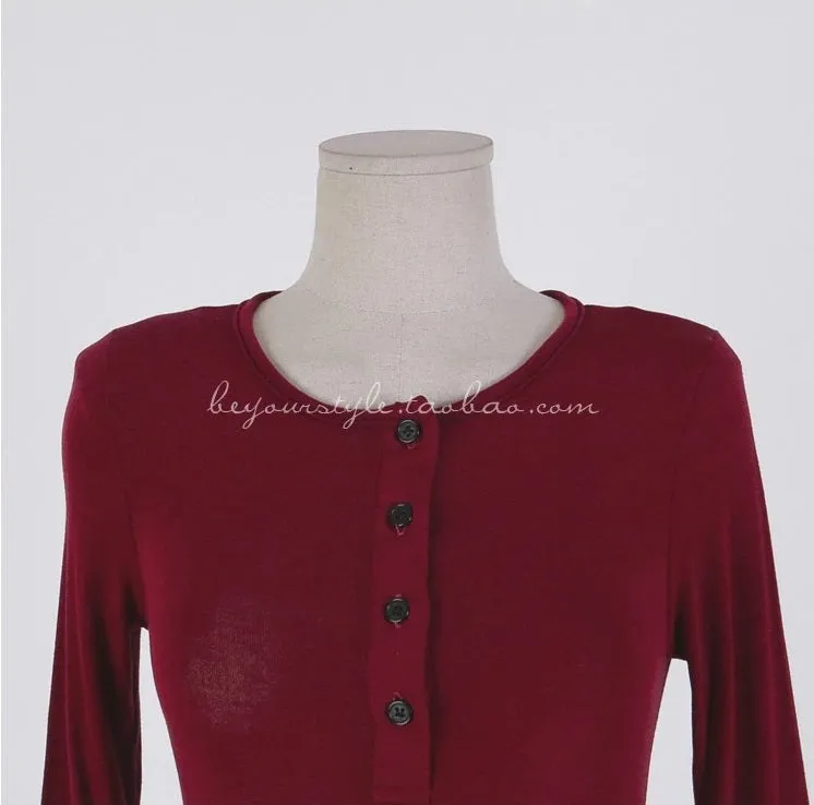 Spring Vintage Cotton Oversize Long Sleeve Blouse