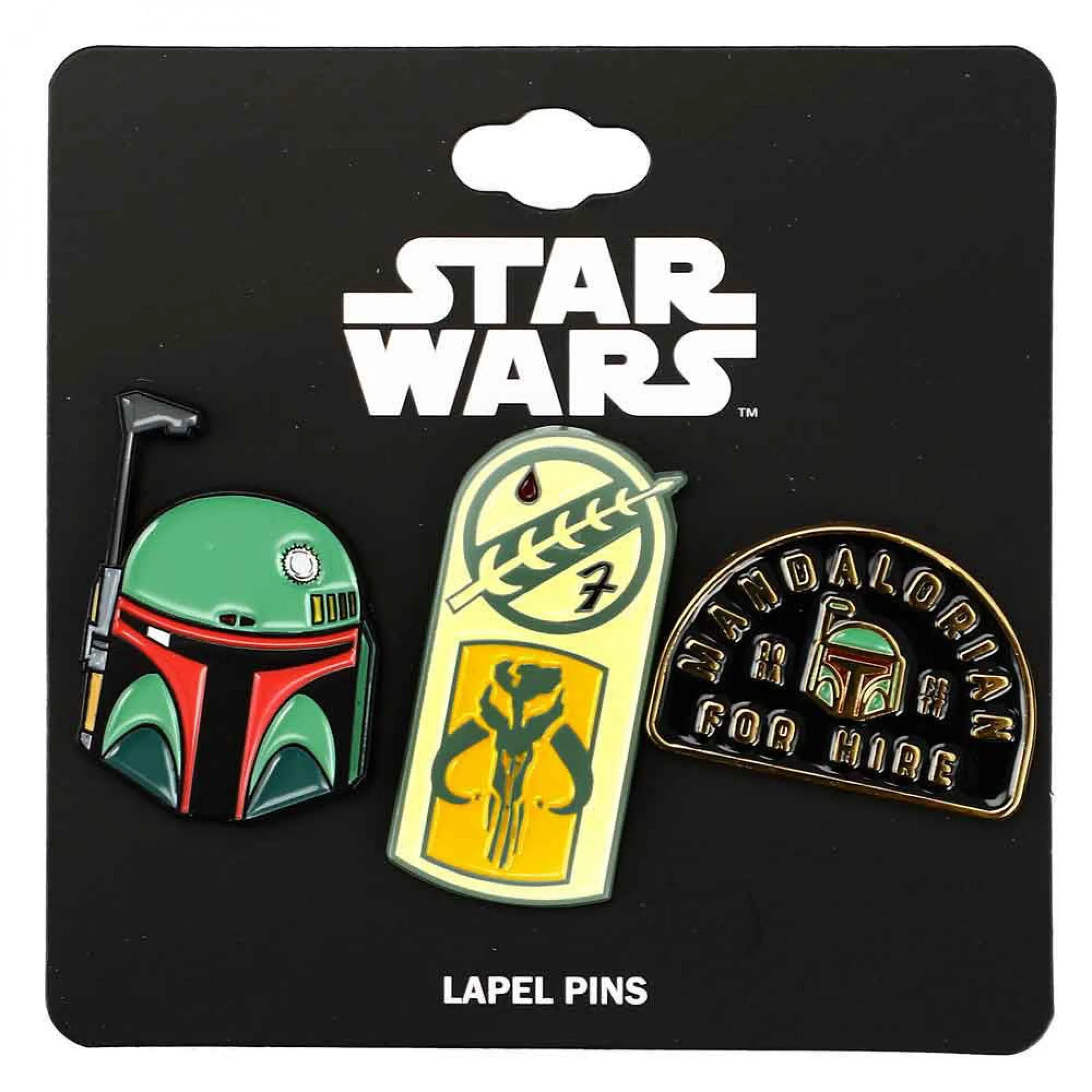 Star Wars Boba Fett Mandalorian For Hire Lapel Set