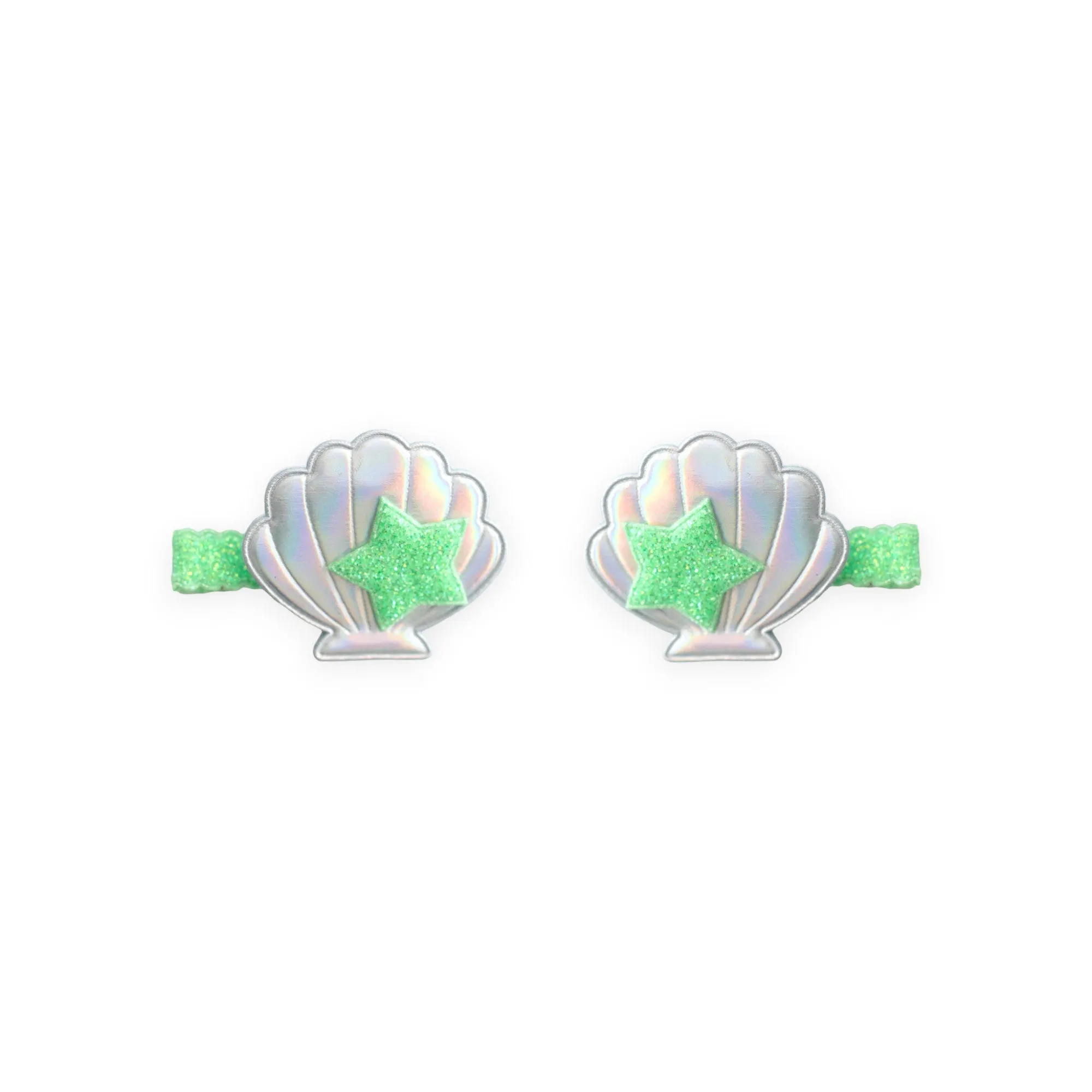 Summer Crystal 1 Pair Sea Shell Pearl Hair Clips For Girls