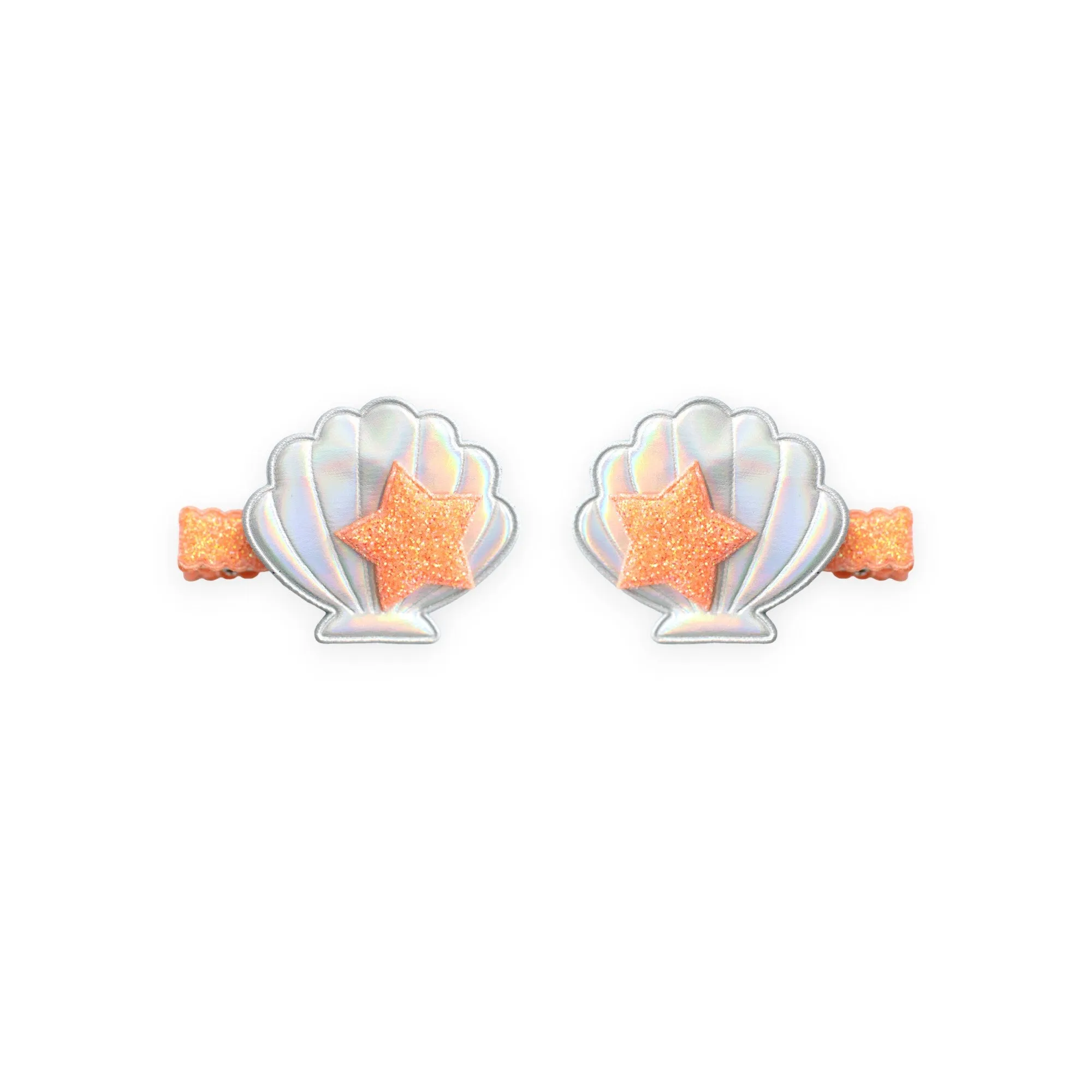 Summer Crystal 1 Pair Sea Shell Pearl Hair Clips For Girls