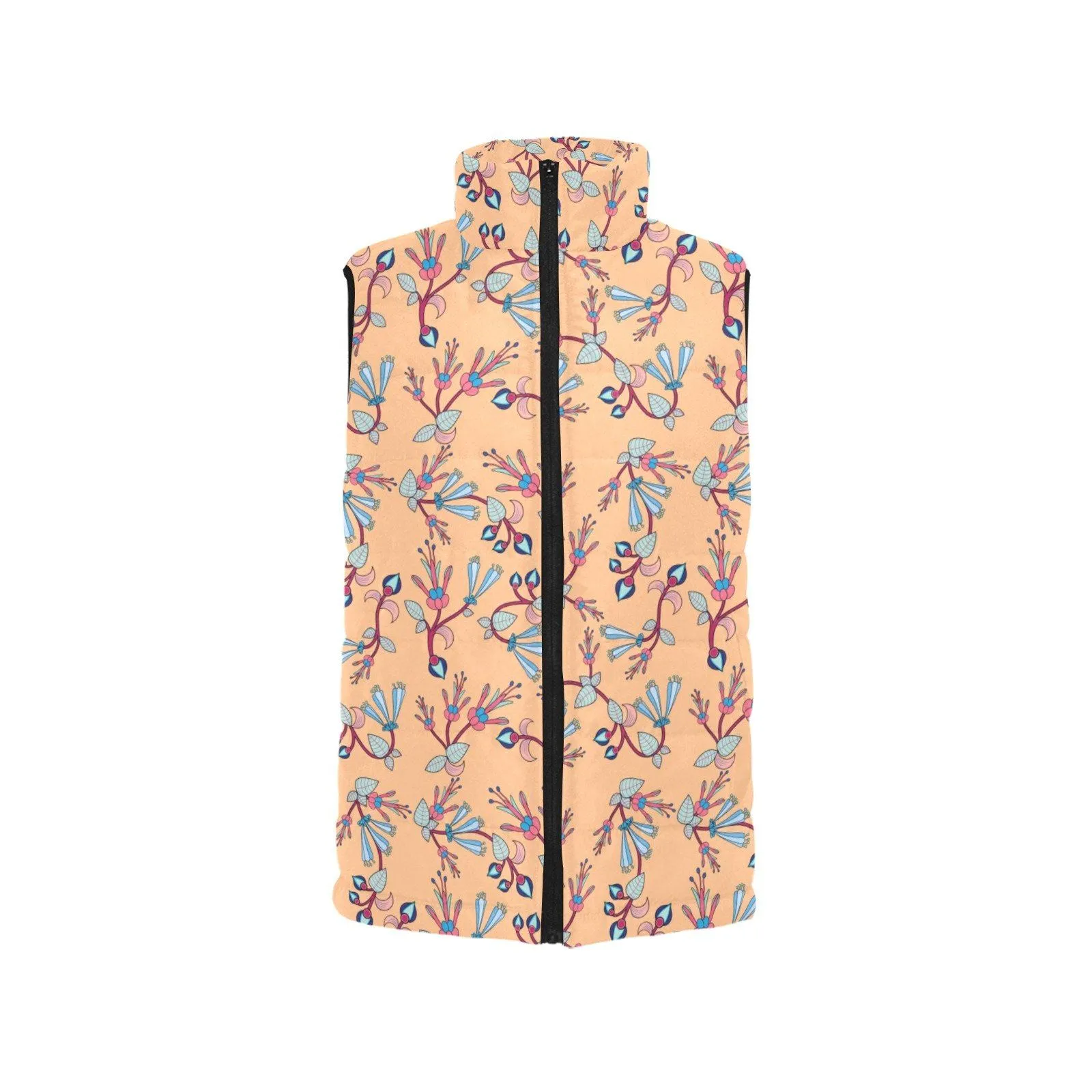 Swift Floral Peache Men's Padded Vest Jacket
