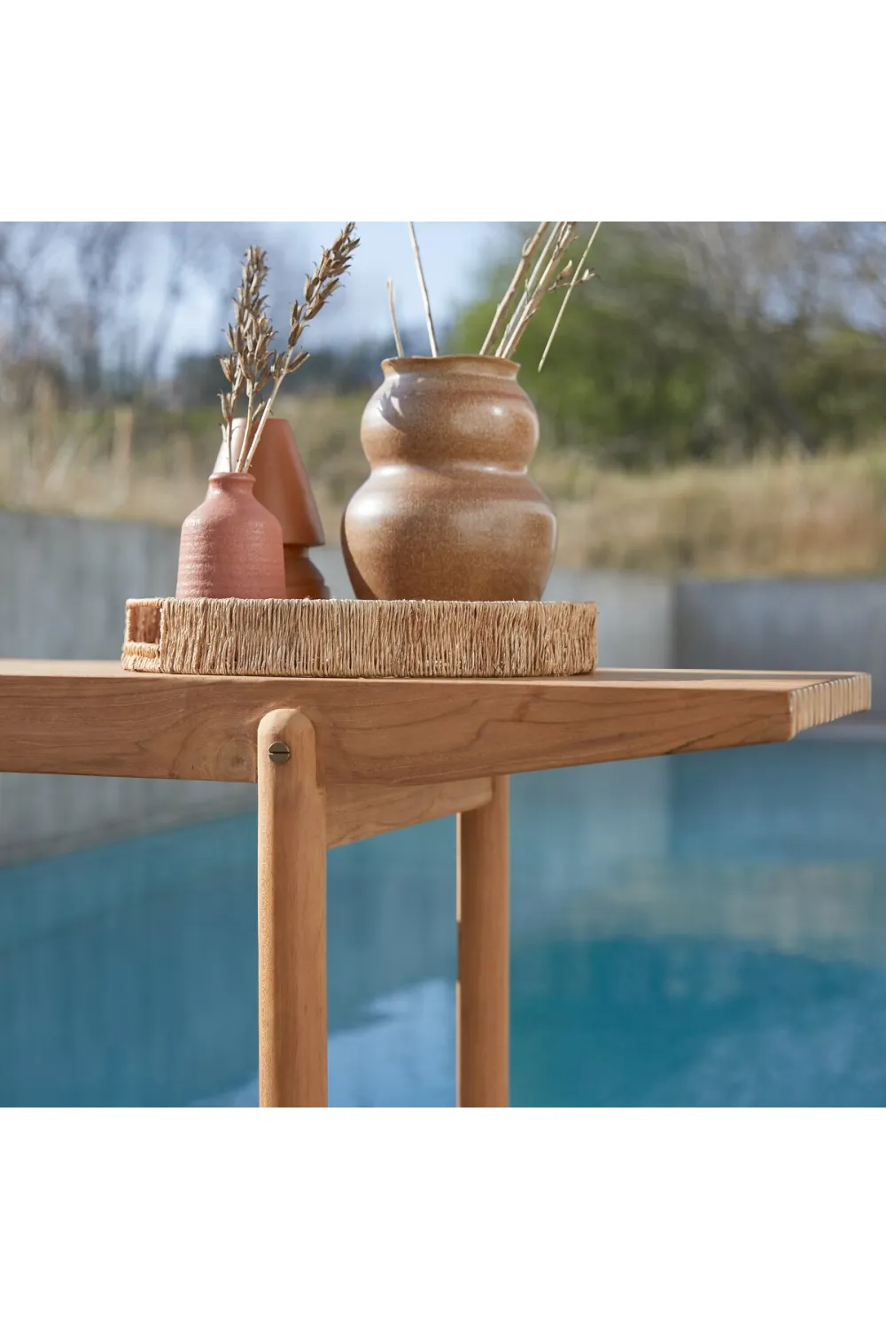 Teak Slatted Garden Table | Tikamoon Fado