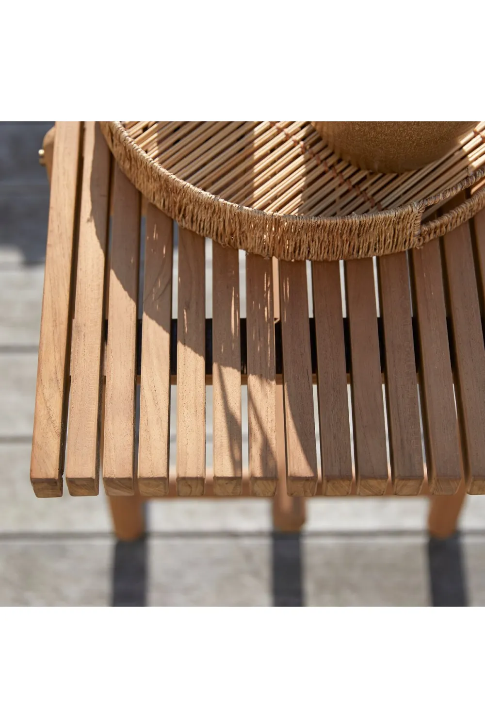 Teak Slatted Garden Table | Tikamoon Fado