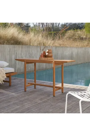 Teak Slatted Garden Table | Tikamoon Fado