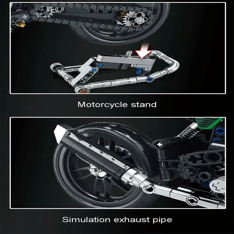 Tech MOC Kawasaki Z900 Racing Motorcycle Bricks Toys 82004