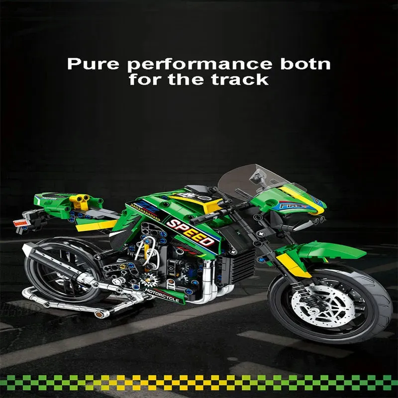 Tech MOC Kawasaki Z900 Racing Motorcycle Bricks Toys 82004