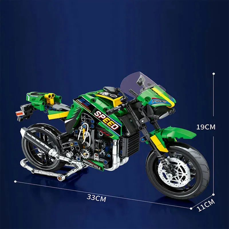 Tech MOC Kawasaki Z900 Racing Motorcycle Bricks Toys 82004