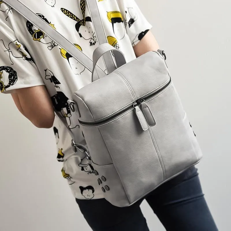 Teenage Girls School Bags Fashion Vintage Solid Black Shoulder Bag