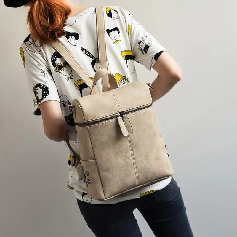 Teenage Girls School Bags Fashion Vintage Solid Black Shoulder Bag