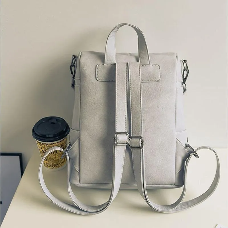 Teenage Girls School Bags Fashion Vintage Solid Black Shoulder Bag