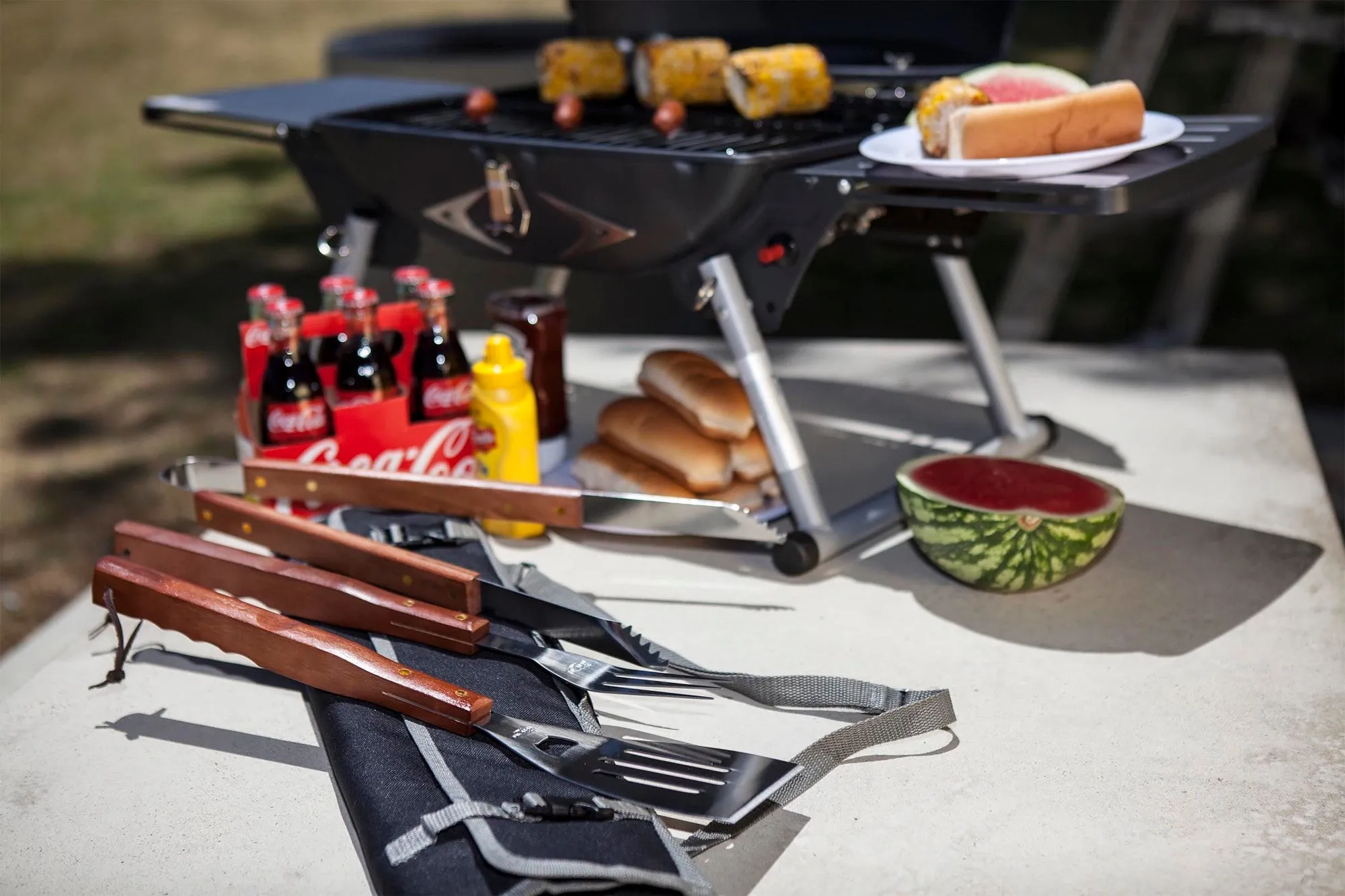 Texas Tech Red Raiders - 3-Piece BBQ Tote & Grill Set