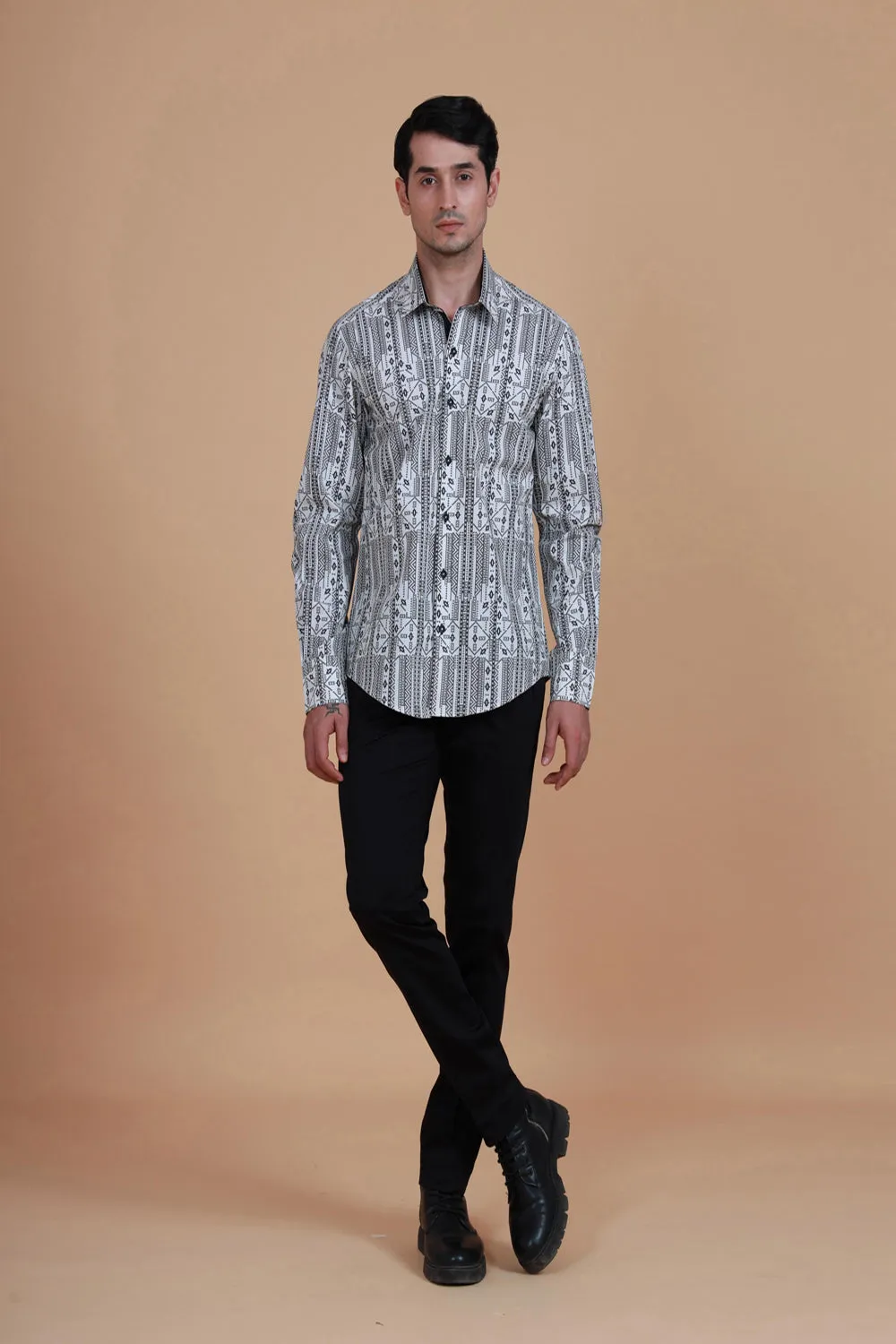 The Linear Geomtric Printed Shirt