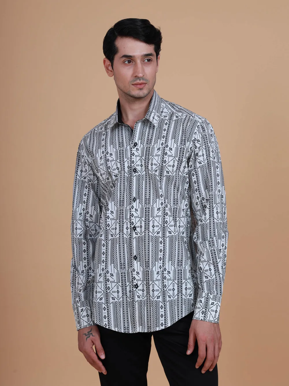 The Linear Geomtric Printed Shirt