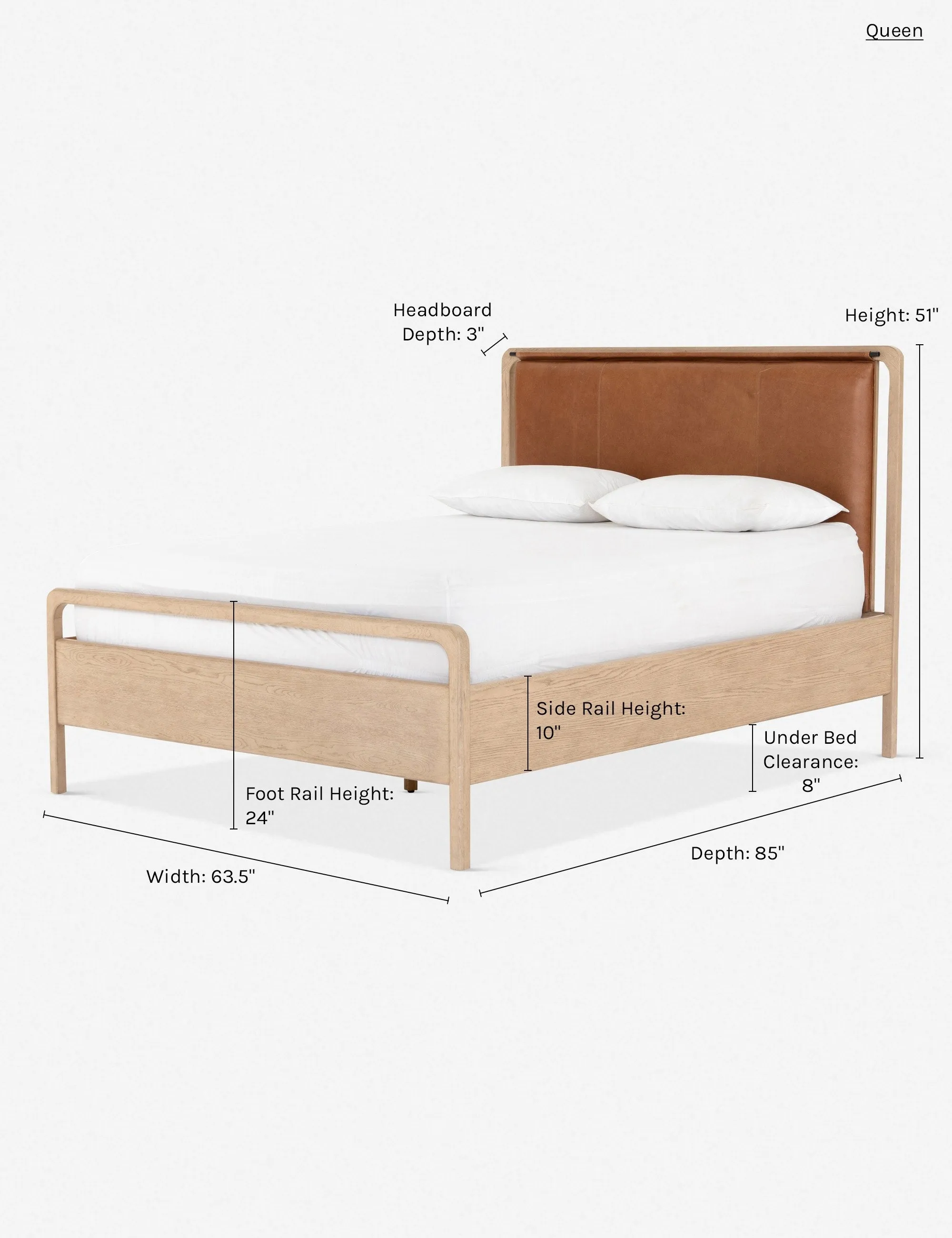 Tierney Leather Bed